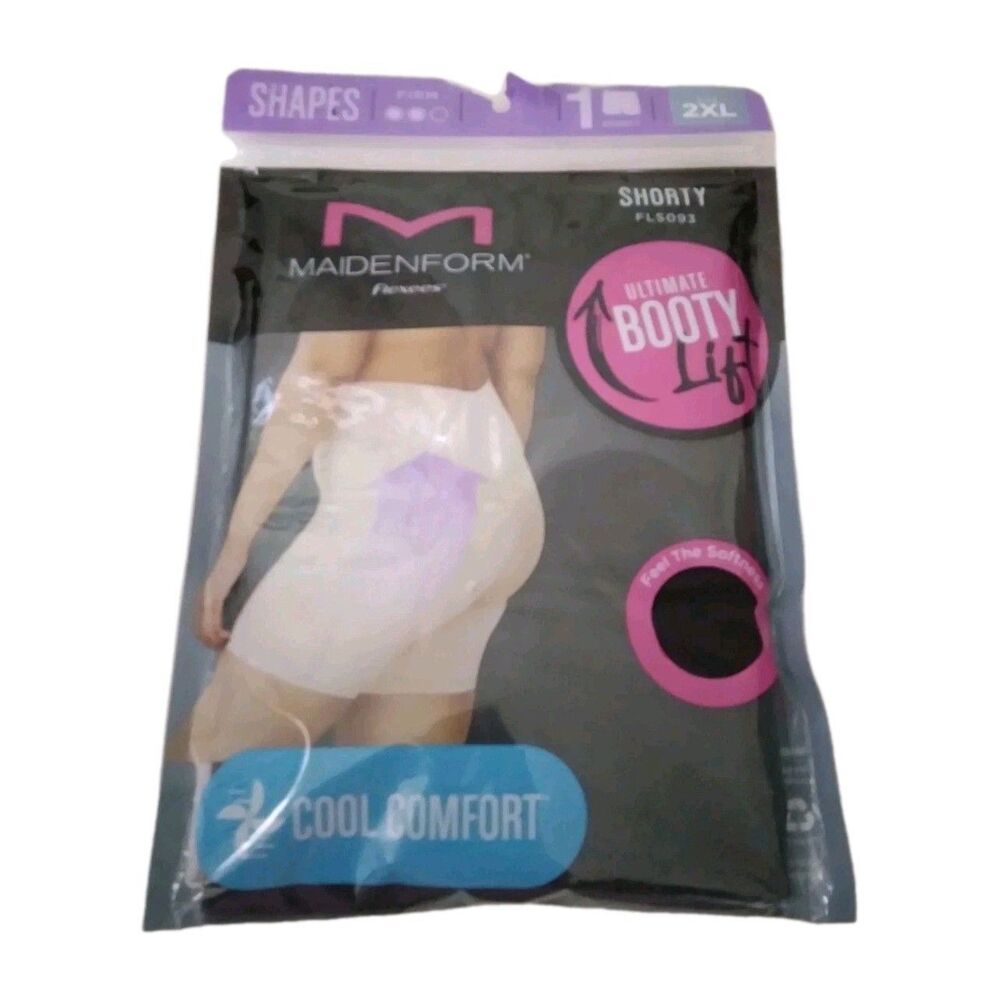 Maidenform Booty Lift Shapes Shorty Plus Size 2XL 18-20 Underwear Flexees Butt
